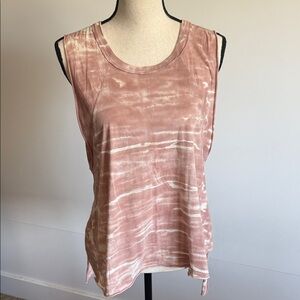 Sleeveless Tie-Dye Tank Top - Dusty Rose